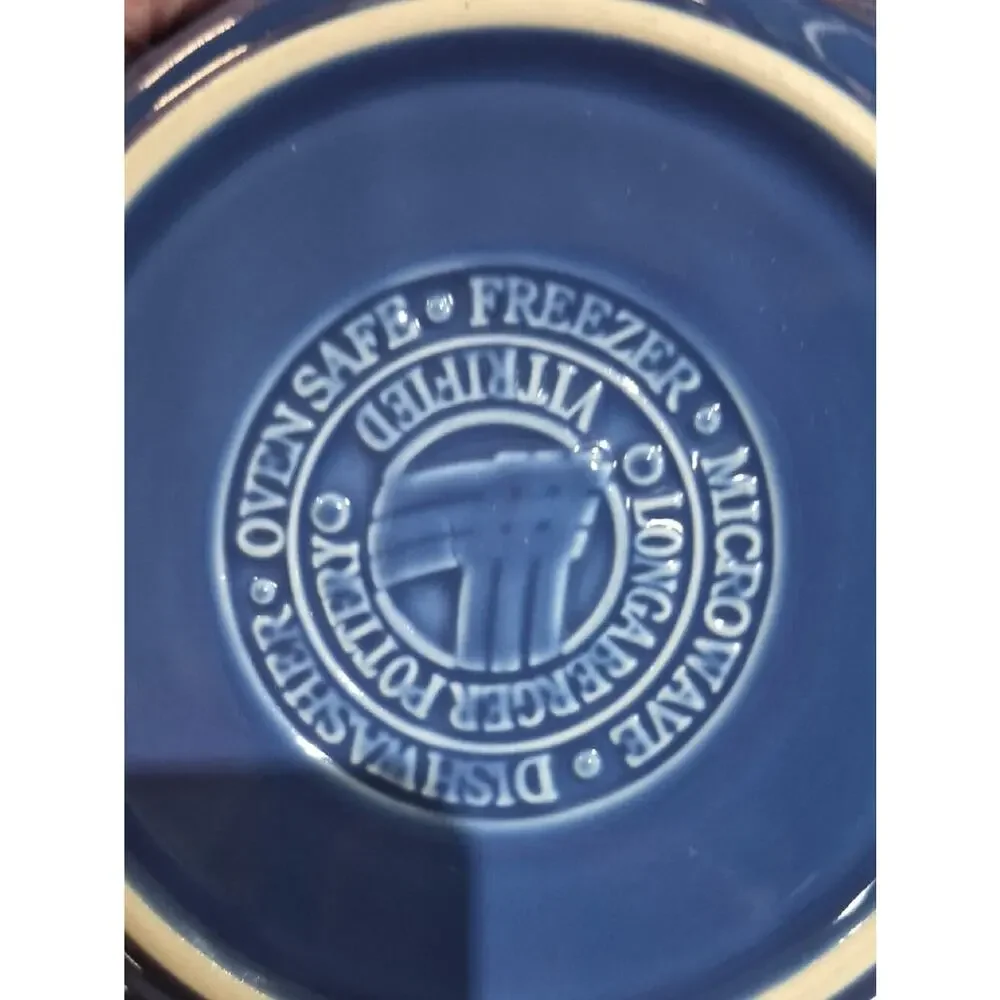 Longaberger Small Blue Ceramic Pie Plate 7 1/4